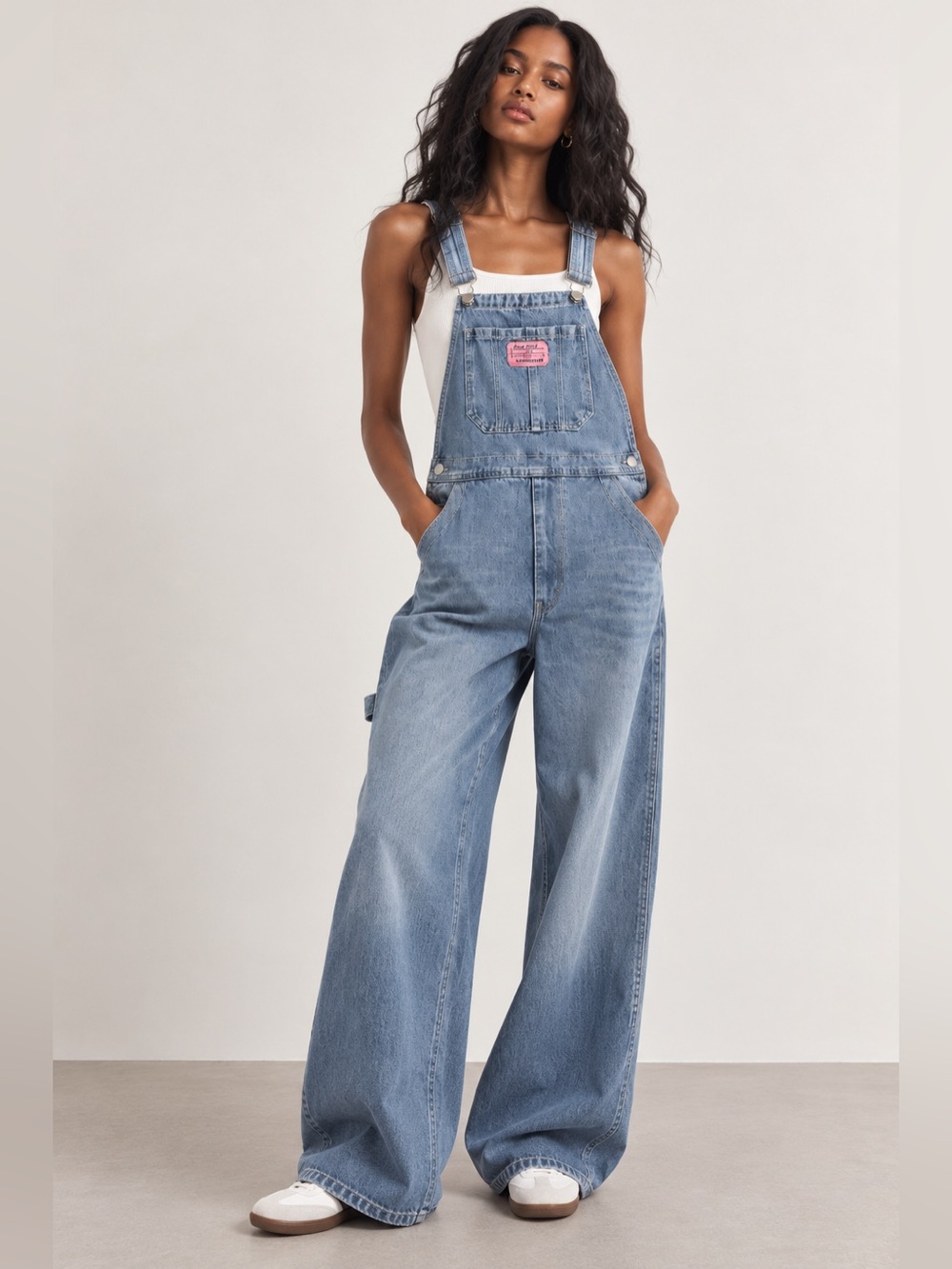 Vintage-Style Denim Overalls Size S